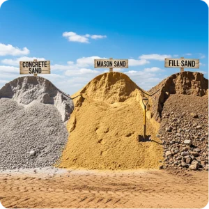 Concrete Sand, Mason Sand, Fill Sand